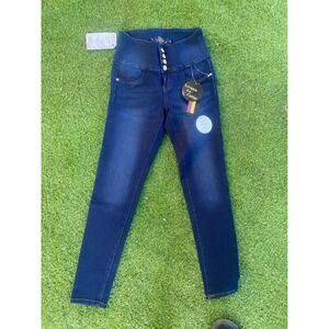 Bella Original High Waist Jeans Lift Tummy Control Dark Wash Denim Size 3